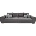 Produktbild: Big-Sofa XXL 306 cm Federkern Lounge Couch mit Bezug aus Mikrofaserstoff in Grau / 15114 - Grau