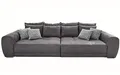 Produktbild: Big Sofa XXL B306/T134/H86 cm, bequeme Lounge Couch mit hochwertiger Federkernpolsterung, viele Kissen, Liegefläche 120 cm x 240 cm, angenehmer Mikrofaserstoff-Bezug in Grau / 15114