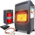 Produktbild: MONZANA® Gasheizung GH4500 Innenräume 4200W Gasofen 3 Heizstufen inkl. 50cm Gasschlauch Gasdruckregler Keramikheizplatten Camping Gasheizofen mobil