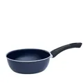 Produktbild: Riess, 0056-012, Omas Emaillepfanne 20 hoch, CLASSIC - EMAILLEPFANNEN, Durchmesser 20 cm, Höhe 7.2 cm, Emaille, blau mit schwarzem Kunststoffgriff, Bratpfanne, Induktion