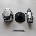 Produktbild: Hella Steckdose 7-polig Metall mit Dichtung + Stecker 7-polig Metall Anhänger