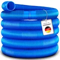 Produktbild: tillvex Poolschlauch Made in Germany | Schwimmbadschlauch mit Muffen | Solarschlauch für Pool und Schwimmbecken | Saugschlauch | Pumpenschlauch | flexibler Wasserschlauch (Blau, 25m / 32mm)
