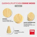 Produktbild: TOX Querholzplättchen SortimentMiniset Cookie Wood (82 Stk.)