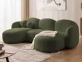 Produktbild: S-Style Möbel Wohnlandschaft Nuvola aus Bouclé mit abgerundetem Design und hohem Sitzkomfort, mit Wellenfederung