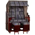Produktbild: WebaVita Strandkorb Karibik 2-Sitzer Blau - FSC 100%, BxTxH: 123x90x170 cm, Strandkorb