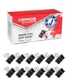 Produktbild: Office Products Foldback-Klammern 41 mm / 12 Stück/aus Metall/Schwarz/Silber/Unempfindlich Gegen Verformung/Büroklammern Papierklammern