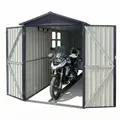 Produktbild: Albatros Premium Motorradgarage - verzinktes Metall in Anthrazit (RAL 7016) 169x296x191cm Motorrad Unterstellplatz wetterfest