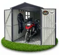 Produktbild: Albatros Premium Motorradgarage – verzinktes Metall in Anthrazit (RAL 7016) | 169x296x191cm | Motorrad Unterstellplatz | wetterfest