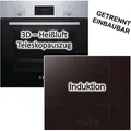 Produktbild: Herd-Set Bosch Backofen Teleskopauszug 3D-Heißluft + PKM Induktionskochfeld autark 60cm - Silber/Schwarz