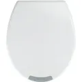Produktbild: Wenko Wc-sitz Secura Comfort L, Aus Antibakteriellem Duroplast Mit Sitzflächenerhöhung, Weiß, Duroplast Weiß, Kunststoff (tpr) Grau, Kunststoff Weiß
