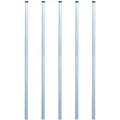 Produktbild: BIGPACK 5 x Rohrpfosten zum Einbetonieren, Ø 7,6 cm, Länge 4 m, aus Stahl