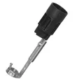 Produktbild: Kerzen Lampen Fassung E14 schwarz, mit verstellbarem Halter, Ø 2,40 cm