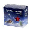 Produktbild: JEKA Pyramidenkerzen 24Stk, 14x74mm, Rot - Perfekt für kleine Weihnachtspyramide