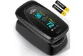 Produktbild: HAC24 Pulsoximeter Pulsoxymeter Finger Puls Messgerät Sauerstoff Blut SpO2, Inklusive Trageschlaufe, Tasche und Batterien
