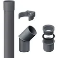 Produktbild: Inefa Fallrohr Set PVC 2m DN 50 Anthrazit Optimale Dachentwässerung