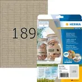 Produktbild: HERMA Etiketten Etiketten Silphie-Papier A4 25,4x10mm naturbraun VE=20 Blatt/3780 Stüc