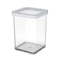 Produktbild: Rotho Loft quadratische Vorratsdose 1l mit Deckel und Dichtung, Kunststoff (SAN) BPA-frei, transparent/weiss, 1l (10.0 x 10.0 x 14.2 cm)
