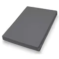 Produktbild: Elastan Feinjersey Spannbetttuch Größe: 100 cm x 200 cm, Farbe: Anthrazit