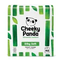 Produktbild: The Cheeky Panda Bambus Toilettenpapier 3-Lagig Großpackung | 48 Rollen x 200 Blatt | Klopapier Plastikfrei Verpackt | Eco WC Papier