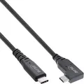 Produktbild: InLine® USB4 Kabel, USB-C, einseitig gewinkelt, PD 240W 8K60Hz, TPE schwarz, 2m Kabel USB & USB 3.2
