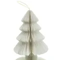Produktbild: Kaemingk Weihnachtsanhänger Tannenbaum Weiß Glitter & Aufhänger 20 cm - Papier