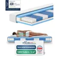 Produktbild: AM Qualitätsmatratzen | 1000 Federn 7-Zonen Taschenfederkernmatratze - 90x190 cm - H3 | Tonnentaschenfederkernmatratze | 90/190 | Federkernmatratz... - Weiß