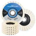 Produktbild: 5x Polierscheibe Filz Polierfächerscheibe 125 x 22,2 mm Glanz Polier Scheibe Fächerscheibe Polieraufsatz Winkelschleifer Filzpolierpads