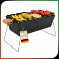 Produktbild: Mobiler BBQ-Grill Kompakter Campinggrill bis 5 Personen 2 Grillroste Feuerschale