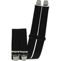 Produktbild: Hosenträger mit 4 extra starken  Clips uni Farben - Schwarz