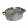 Produktbild: STAUB France Cocotte 37 cm oval 8,0 Liter Gusseisen Graphitgrau