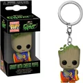 Produktbild: Marvel Studios I am Groot - Groot with Cheese Puffs Schlüsselanhänger Funko Pock
