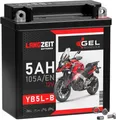 Produktbild: Langzeit Gel Motorradbatterie YB5L-B 5Ah 12V
