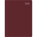 Produktbild: Zettler Taschenkalender 1T/1S bordeaux 2026 – Timer 10 × 14 cm, 1 Tag pro Seite, flexibler Kunststoffeinband, FSC-zertifiziert