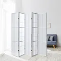 Produktbild: Paravent Raum Teiler Trenner Trennwand Holz Weiß Sichtschutz Shoji Homestyle4u
