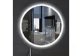 Produktbild: COSTWAY Badspiegel, rund LED Badezimmerspiegel mit 3 Lichtfarben, stufenlos