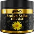 Produktbild: 5kind Arnika Salbe Hochkonzentriert 300ml - Extra Stark Arnika Creme - Schnell Wirkende Salbe Hochdosiert - Intensive Creme mit Montana Extract - Arnika Gel für Muskeln und Gelenke