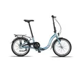 Produktbild: PACTO Seven N7 Klapprad 20 Zoll mit Schnelles Faltsystem (10 Sek), Aluminiumrahmen, Leichtgewicht (16KG), 7 Nabenschaltung, Handbremsen + Rücktrittbremse, LED-Licht, Faltrad Schwarz (Blau)