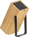 Produktbild: Messerblock - 10 x 24 cm - Braun - Schwarz - Bambus - Metall - Polypropylen