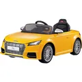 Produktbild: Rastar Ride On Elektroauto Audi TTS Roadster gelb fahrbar für Kinder bis 30kg