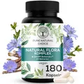 Produktbild: DarmBalance® Natural Flora Komplex – 23 Bakterienstämme, 440 mg Inulin, 20 Mrd. KBE/Tagesdosis – vegan, TÜV-geprüft, magensaftresistente Kapseln, Made in Germany