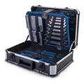 Produktbild: Scheppach TB225 Aluminium Werkzeugkoffer | 235 tlg. Werkzeugset | Werkzeugkiste bestückt | Schraubenschlüssel, Hammer, Zange, Schraubenzieher etc.