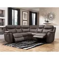 Produktbild: EVASION Leder-Ecksofa mit Relaxfunktion - Braun - Bronze