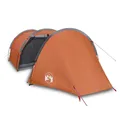 Produktbild: vidaXL Tunnelzelt, Campingzelt 4 Personen Grau und Orange Wasserdicht