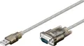 Produktbild: Wentronic Goobay USB seriell RS232 Konverter, 1.5 m - USB 2.0-Stecker (Typ A) > D-SUB/RS-232-Stecker (9-polig) (68875)