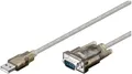 Produktbild: USB 2.0 Adapter - Konverter Kabel USB A St. zu Seriell COM RS232 9 Polig 1,5m