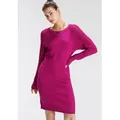 Produktbild: Strickkleid TAMARIS, Damen, Gr. 44, N-Gr, lila (beere melange), Strick, Obermaterial: 50% Viskose, 28% Polyester, 22% Polyamid, figurbetont ca. Mitte Oberschenkel, Rundhals, Raglanärmel Strickbündchen, Kleider Strickkleid, Mini-Länge mit Ajourstrickmuster aus Viskosemischung