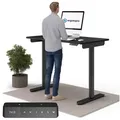 Produktbild: Ergotopia Schreibtisch Desktopia One (elektrisch höhenverstellbarer Schreibtisch) schwarz 138 cm