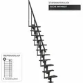 Produktbild: Dolle Mittelholmtreppe Atlanta Bis 300cm Geschosshöhe Buche Multiplex Ral 7016 Uk Anthrazit Inklusive Geländer