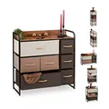 Produktbild: Relaxdays Relaxdays Schubladenschrank, 7 Stoff Fächer, Ablage, Schränkchen, Stahlgestell, Minikommode HBT 79 x 80 x 31,5cm, braun Kommoden & Sideboards 79 x 80 x 31,5 cm C