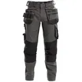 Produktbild: Dassy Arbeitshose Arbeitshose mit Stretch, Holstertaschen und Kniepolstertaschen FLUX (1-tlg) grau|schwarz extralang | 46+5cm